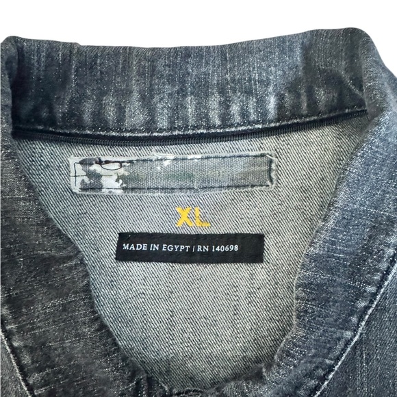 Tavik Visionaries Black Stretch Denim Jacket XL Contrast Pocket Trucker Z11 - Picture 2 of 9